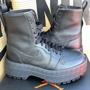 NEW Nike Air Jordan 1 High Brooklyn Black Boots FJ5737-001 Women's Size 10